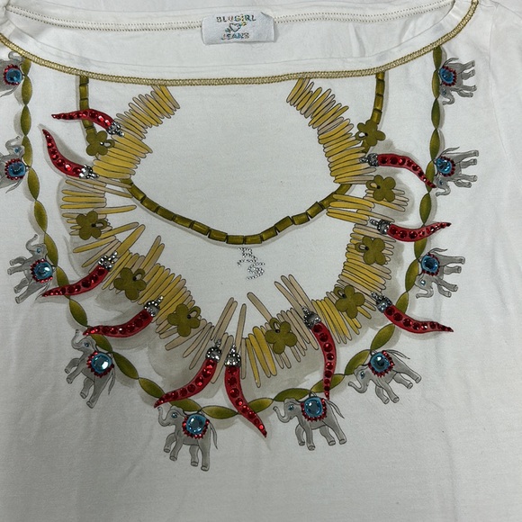 Blumarine / Bluegirl Brand new never worn shirt so fabulous ✨✨ size small - Picture 3 of 4